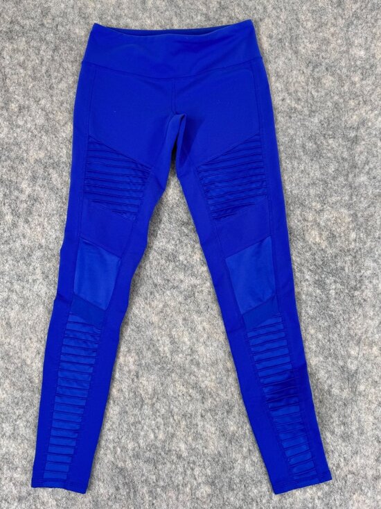 Alo Pants - Alo Yoga Electric Blue Leggings Sz S Ankle Moto Low Rise